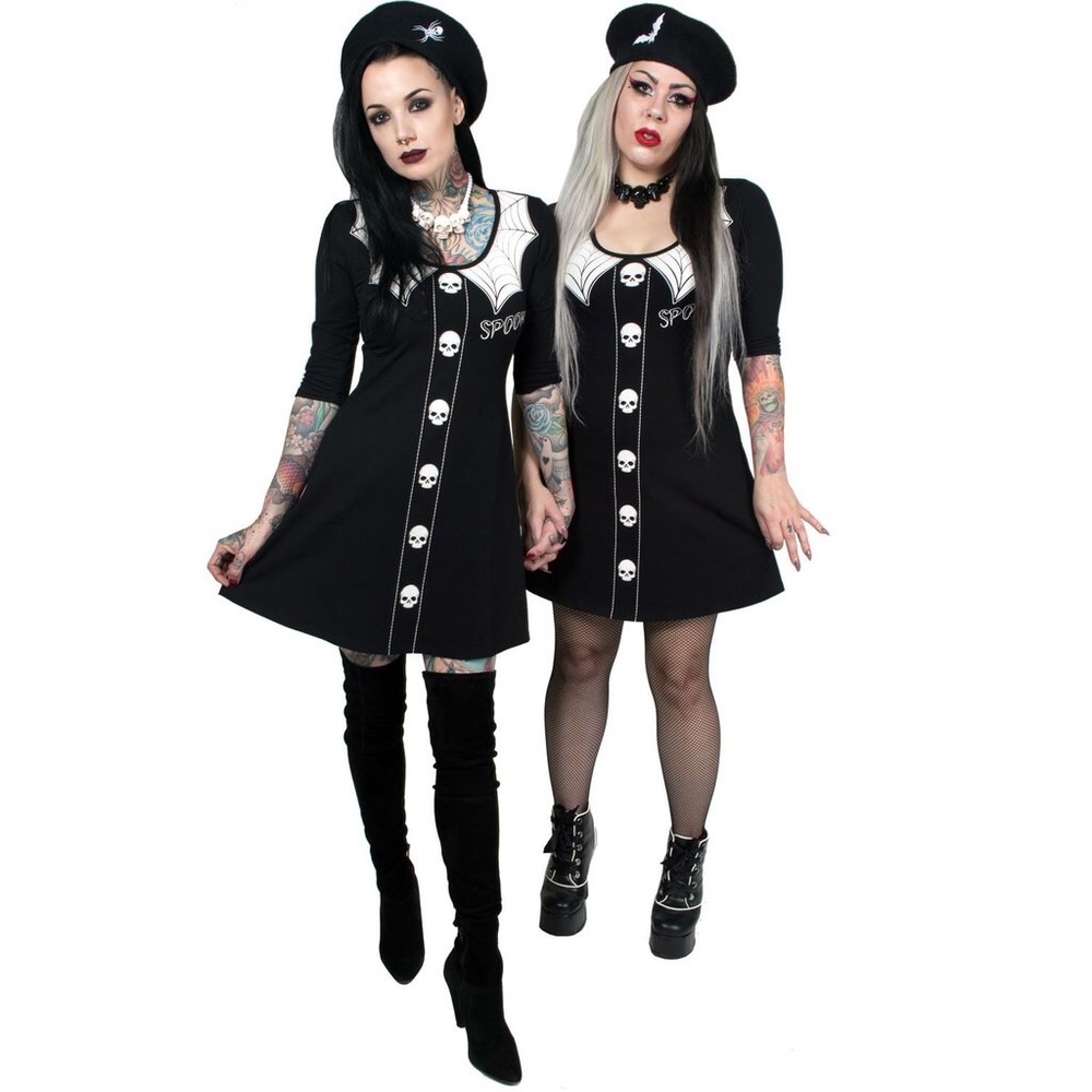 *NEW* Spooky Girl Flare 3/4 Sleeve Dress
